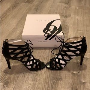 Nine West high heel cage bootie
